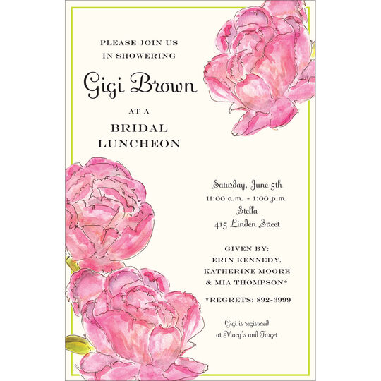 Peonies Invitations